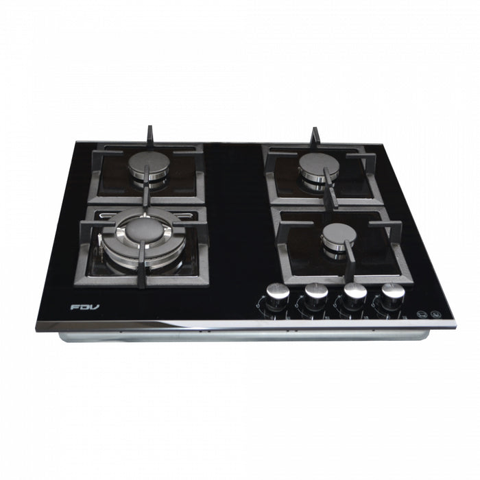 Combo Encimera a Gas 60cm Black + Campana Extraible 60cm Twin Black Touch FDV