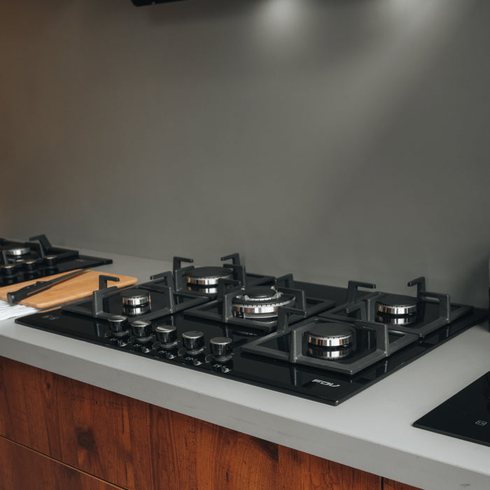 Encimera a Gas 5 Quemadores 70cm Black FDV