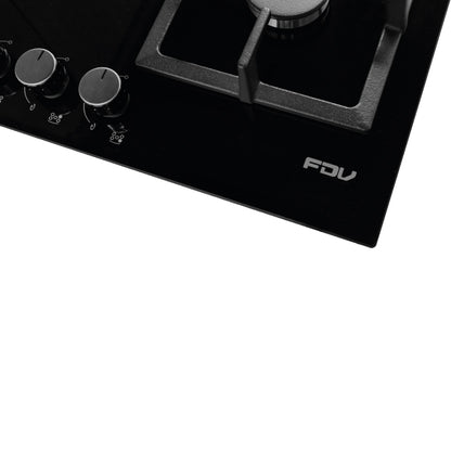 Encimera a Gas 5 Quemadores 70cm Black FDV