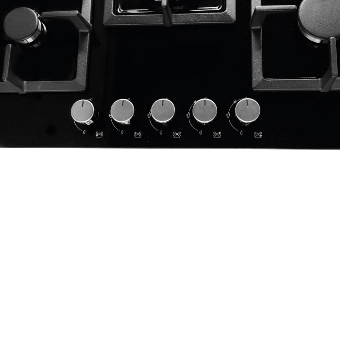 Encimera a Gas 5 Quemadores 70cm Black FDV