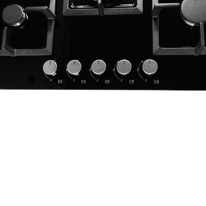 Encimera a Gas 5 Quemadores 70cm Black FDV