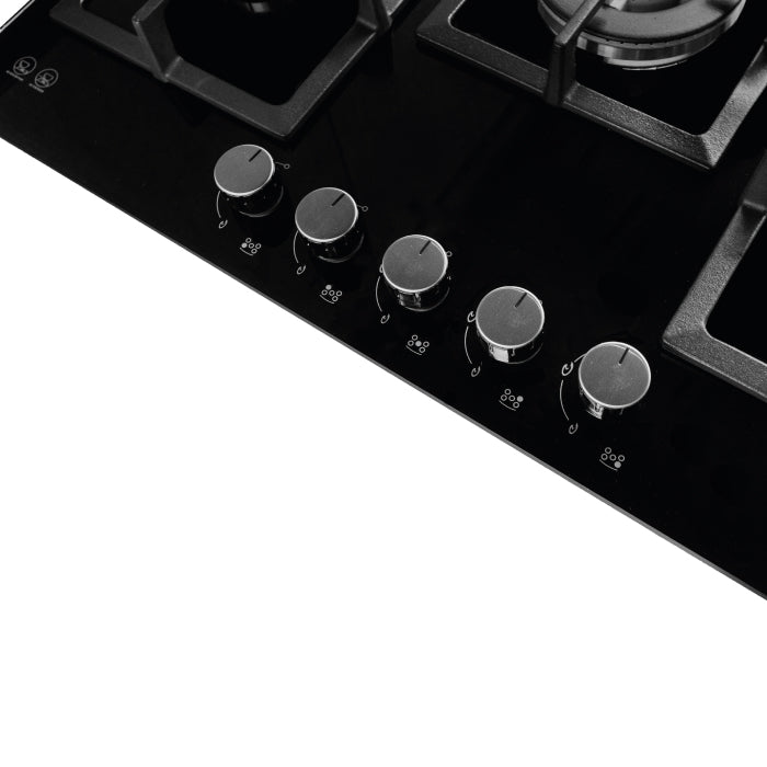 Encimera a Gas 5 Quemadores 70cm Black FDV