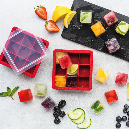 Molde para Hielo Trudeau Cubo con Tapa Set x2