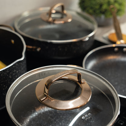 Juego de Ollas 7 Piezas Galaksi Rose Gold A1372 KORKMAZ