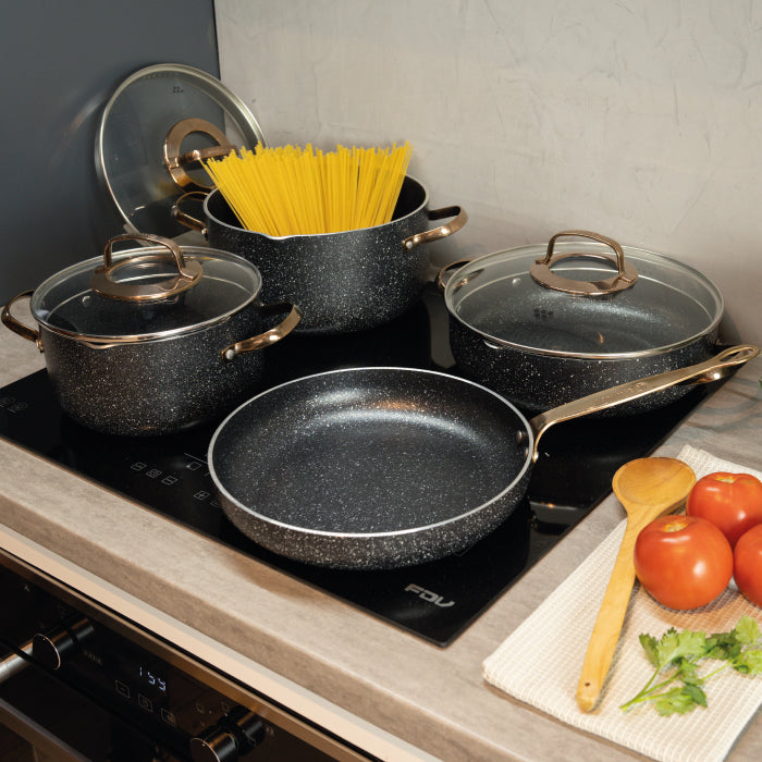 Juego de Ollas 7 Piezas Galaksi Rose Gold A1372 KORKMAZ