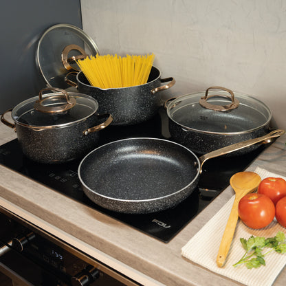 Juego de Ollas 7 Piezas Galaksi Rose Gold A1372 KORKMAZ