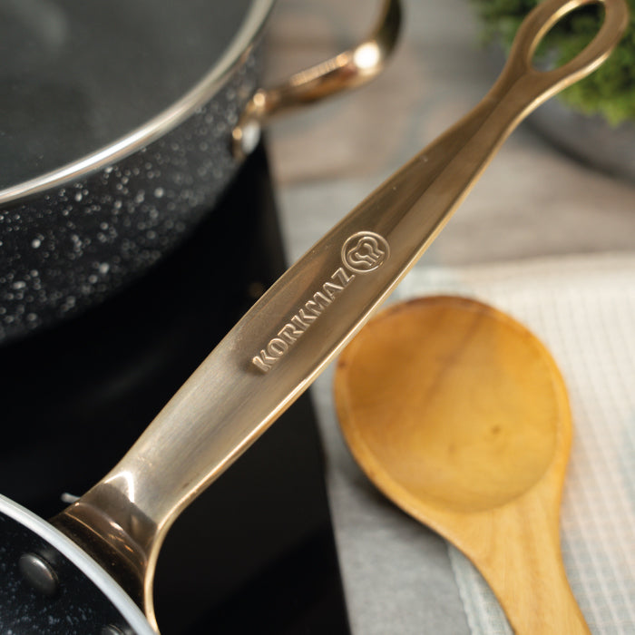 Juego de Ollas 7 Piezas Galaksi Rose Gold A1372 KORKMAZ